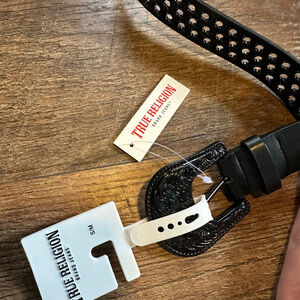 Women's True Religion Black Grommet Belt size S/M